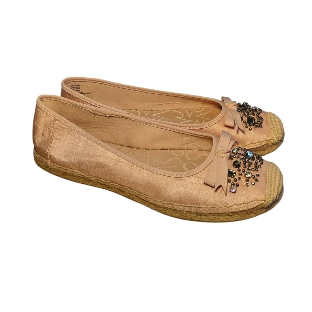 Simply Vera Pink Embellished Espadrille Ballet Flats